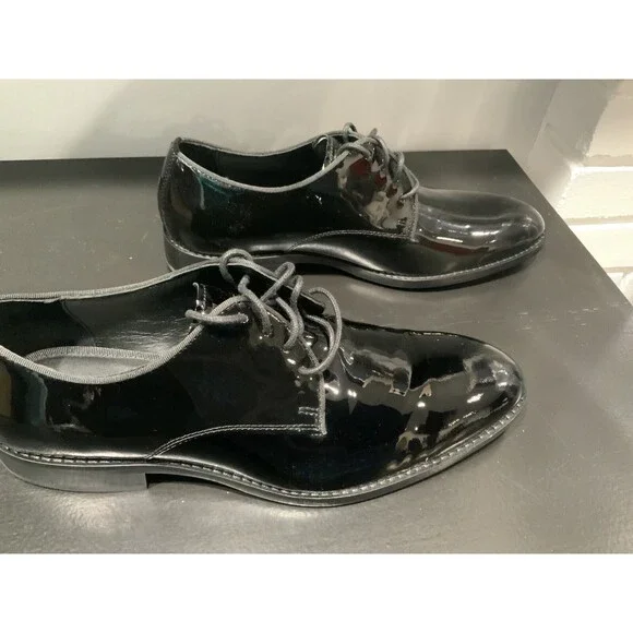 JOHNSTON & MURPHY GAVNEY Size 9 Black Patent - Picture 3 of 7